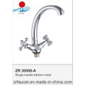 Modern Double Handle Deck Mounted Kitchen Faucet